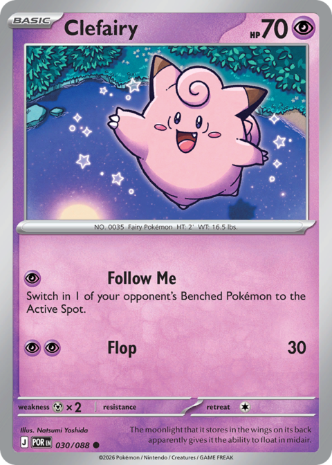 Clefairy - POR #30 - Reverse Holo