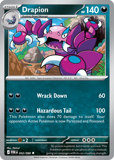 Drapion - POR #52 - Reverse Holo