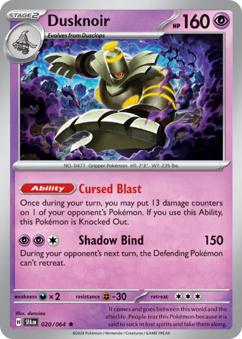 Dusknoir - SFA #20 - Reverse Holo