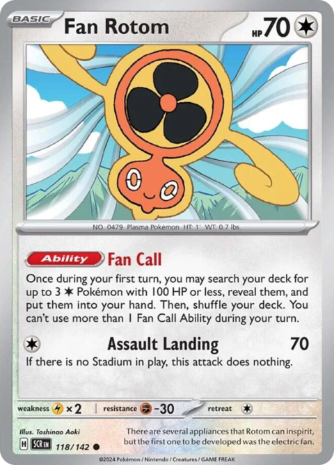 Fan Rotom - SCR #118 - Reverse Holo