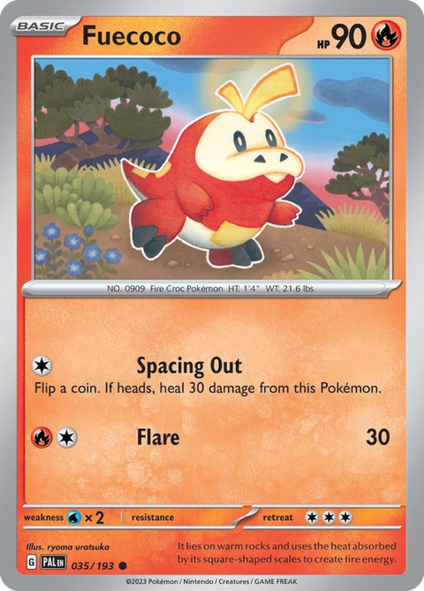Fuecoco - PAL #35 - Reverse Holo