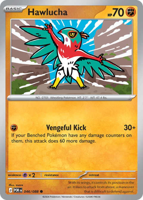 Hawlucha - POR #46 - Reverse Holo