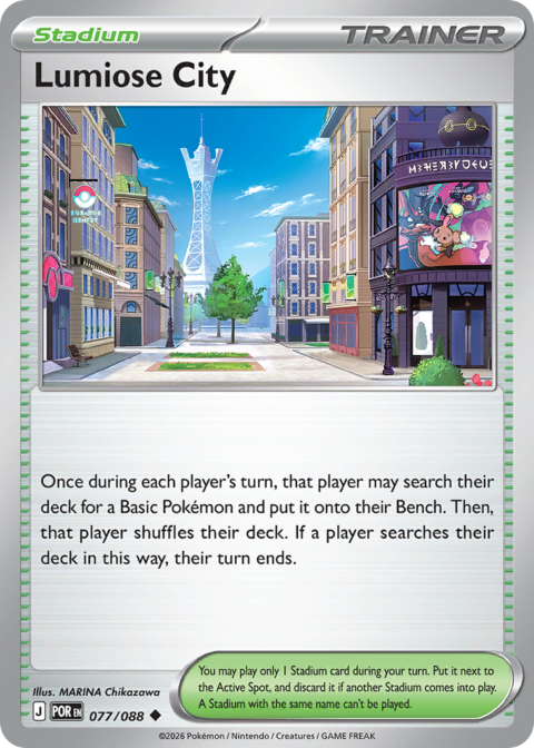 Lumiose City - POR #77 - Reverse Holo