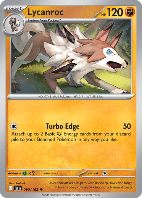 Lycanroc - TEF #90 - Reverse Holo