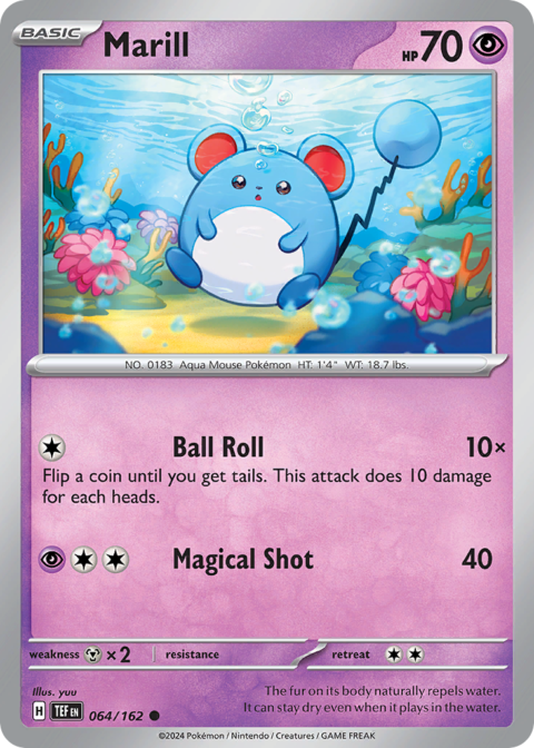 Marill - TEF #64 - Reverse Holo