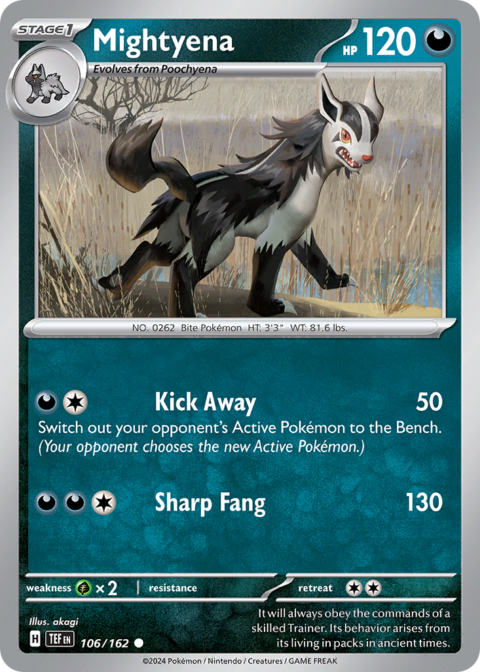 Mightyena - TEF #106 - Reverse Holo