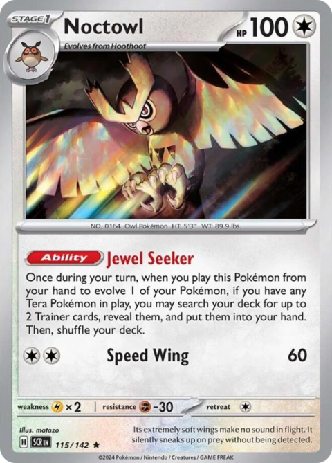 Noctowl - SCR #115 - Reverse Holo