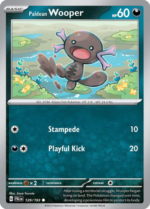 Paldean Wooper - PAL #129 - Normal