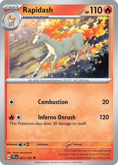 Rapidash - TEF #27 - Reverse Holo