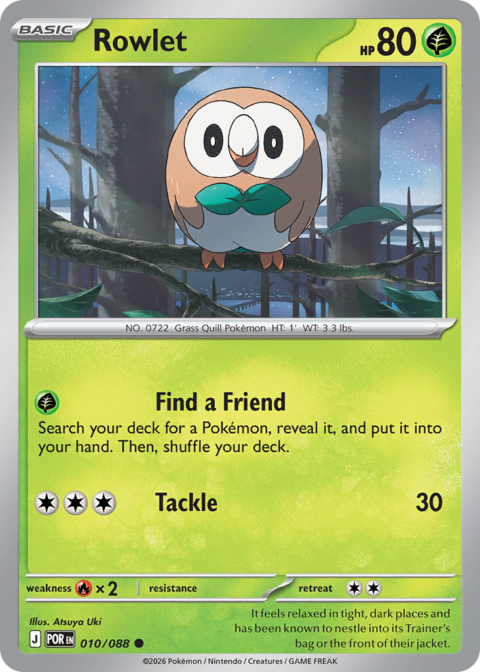 Rowlet - POR #10 - Reverse Holo