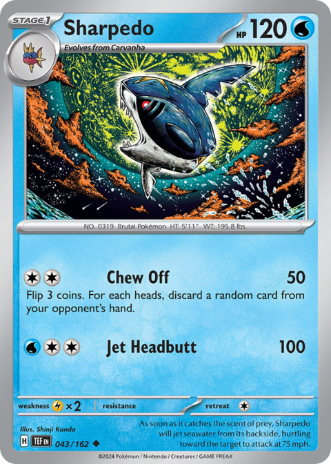 Sharpedo - TEF #43 - Reverse Holo