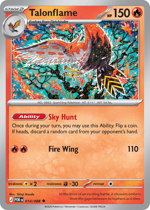 Talonflame - POR #14 - Reverse Holo