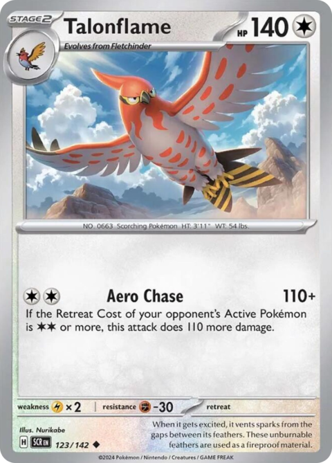 Talonflame - SCR #123 - Reverse Holo
