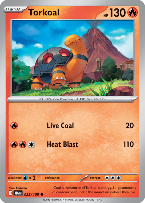 Torkoal - JTG #25 - Reverse Holo