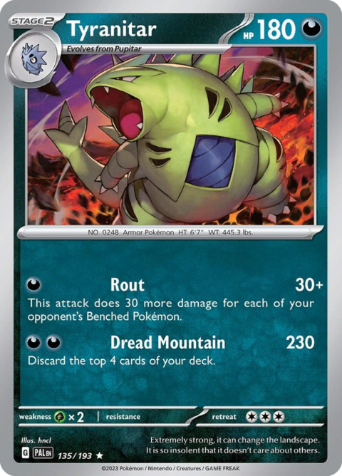 Tyranitar - PAL #135 - Reverse Holo