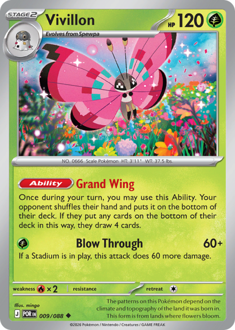 Vivillon - POR #9 - Reverse Holo
