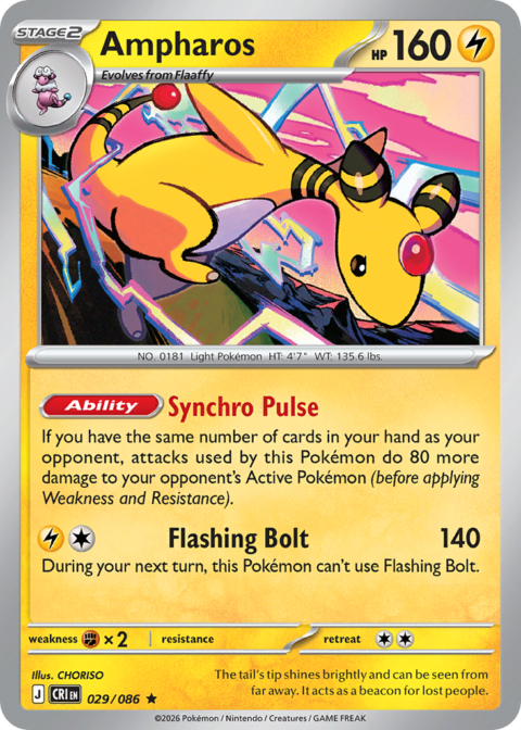 Ampharos - CRI #29 - Reverse Holo