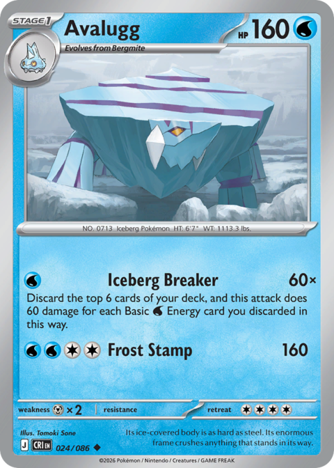 Avalugg - CRI #24 - Reverse Holo