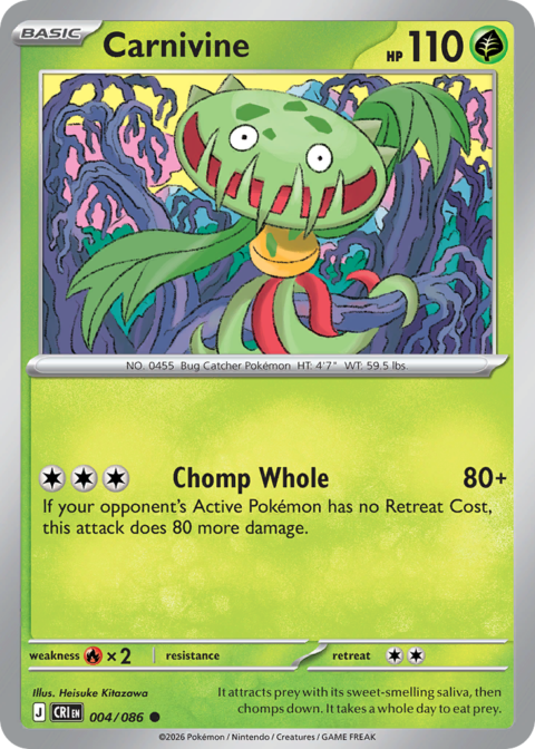 Carnivine - CRI #4 - Reverse Holo