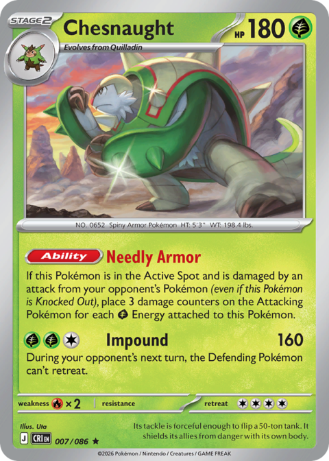 Chesnaught - CRI #7 - Reverse Holo