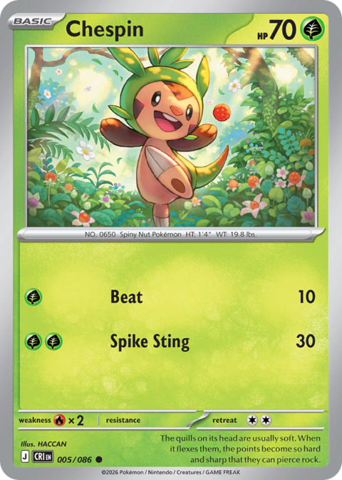 Chespin - CRI #5 - Reverse Holo