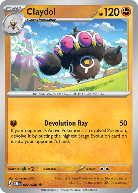 Claydol - CRI #47 - Reverse Holo