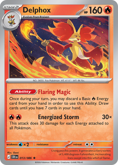 Delphox - CRI #13 - Reverse Holo