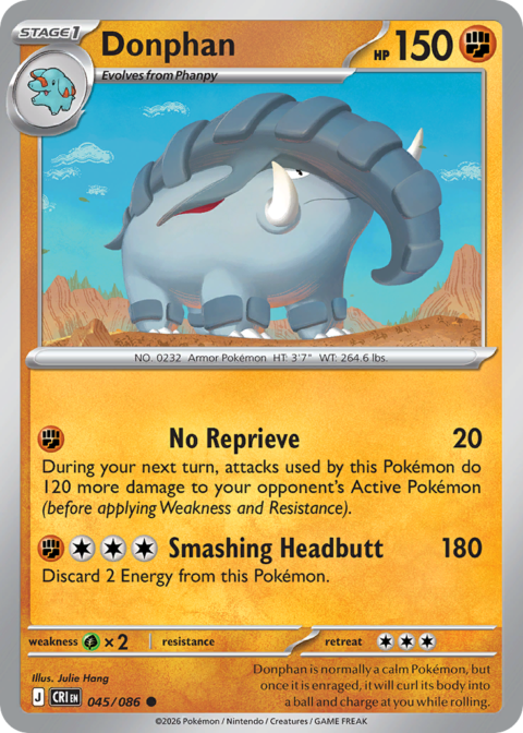 Donphan - CRI #45 - Reverse Holo