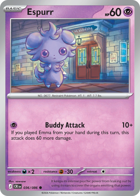 Espurr - CRI #36 - Reverse Holo