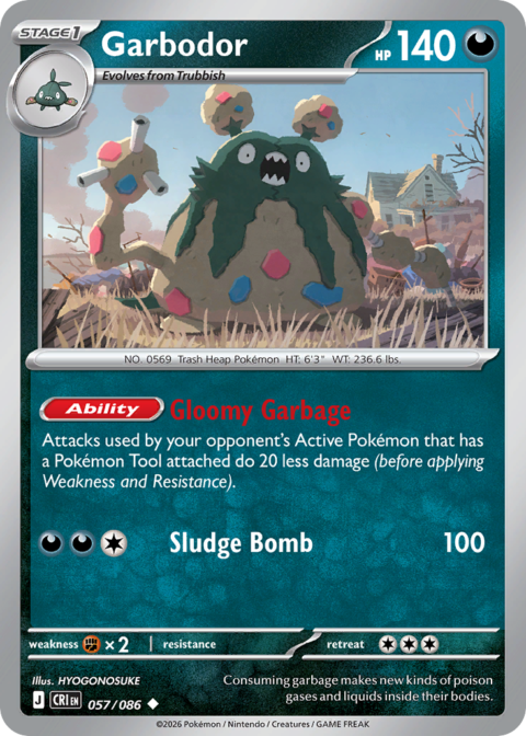 Garbodor - CRI #57 - Reverse Holo