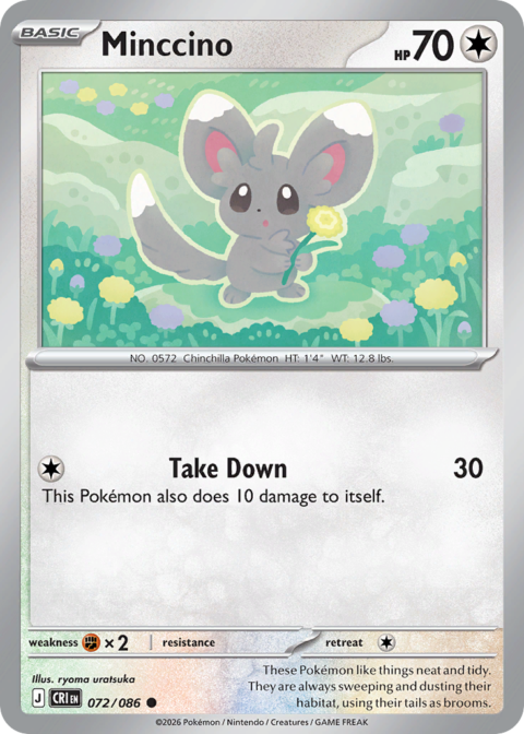 Minccino - CRI #72 - Reverse Holo