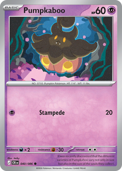 Pumpkaboo - CRI #40 - Reverse Holo