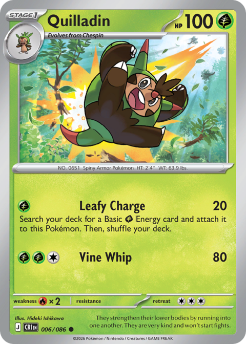 Quilladin - CRI #6 - Reverse Holo