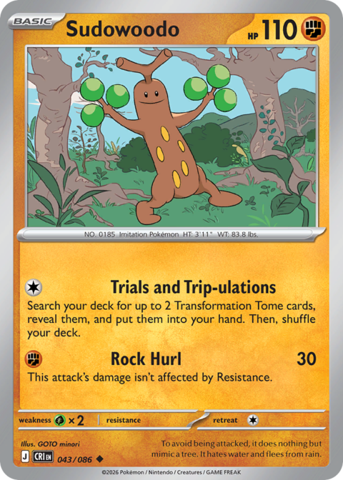 Sudowoodo - CRI #43 - Reverse Holo