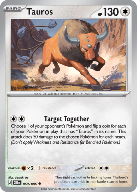 Tauros - CRI #69 - Reverse Holo