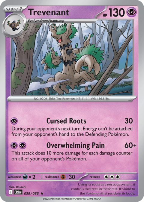 Trevenant - CRI #39 - Reverse Holo
