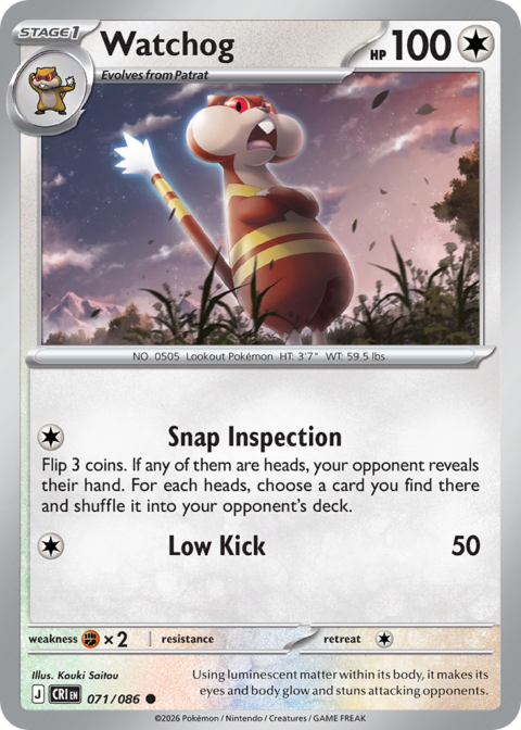 Watchog - CRI #71 - Reverse Holo