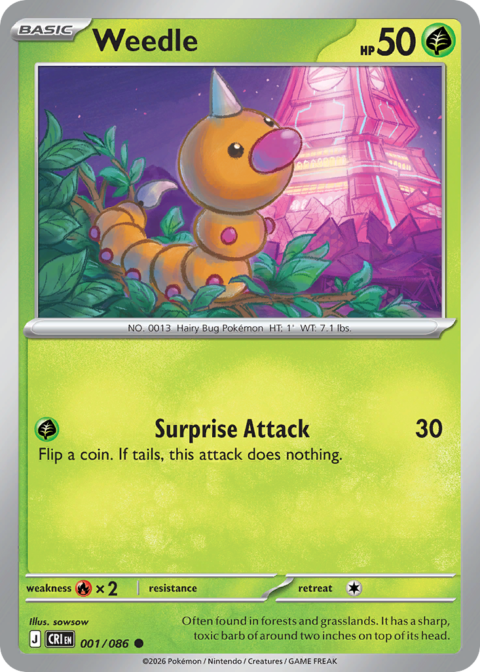 Weedle - CRI #1 - Reverse Holo