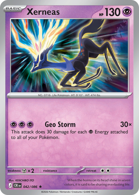 Xerneas - CRI #42 - Reverse Holo