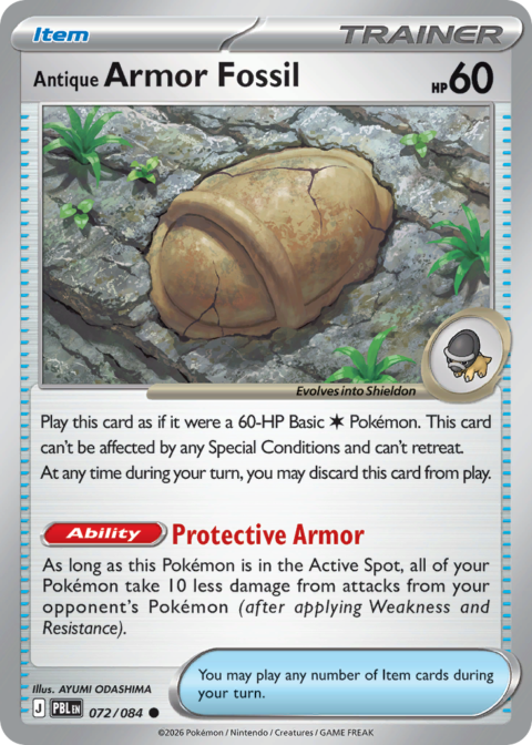 Antique Armor Fossil - PBL #72 - Normal