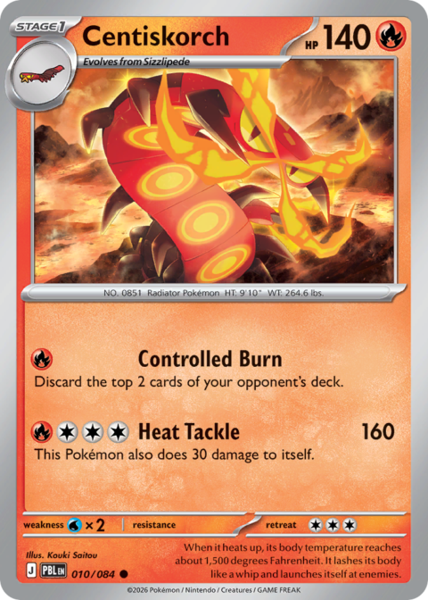 Centiskorch - PBL #10 - Reverse Holo