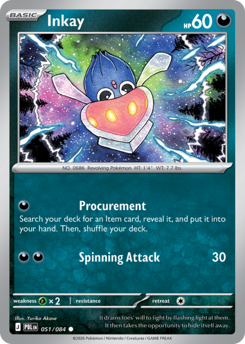 Inkay - PBL #51 - Reverse Holo