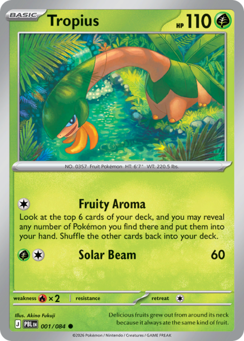 Tropius - PBL #1 - Reverse Holo