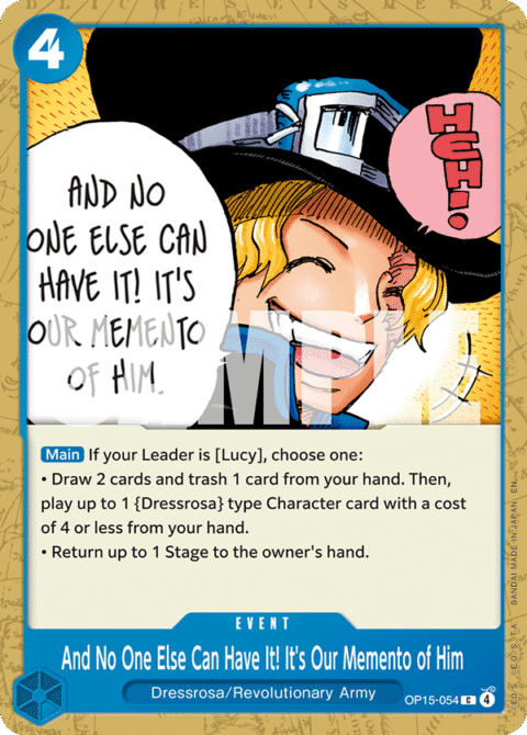 And No One Else Can Have It! It's Our Memento of Him - OP15-EB04 #54 - Normal