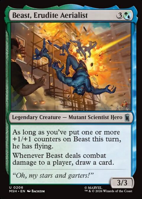 Beast, Erudite Aerialist - MSH #206 - Foil