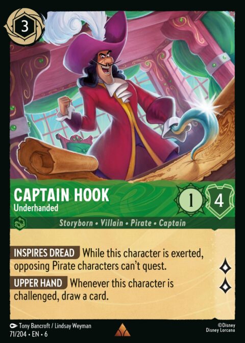 Captain Hook - Underhanded - 6 #71 - Normal