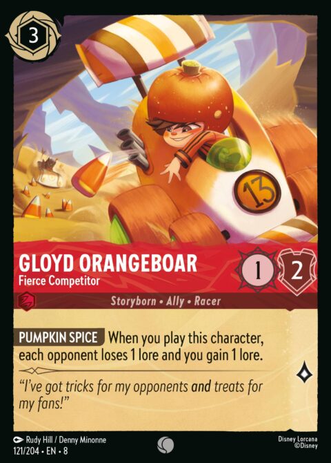 Gloyd Orangeboar - Fierce Competitor - 8 #121 - Normal