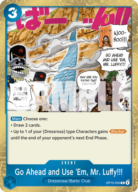 Go Ahead and Use 'Em, Mr. Luffy!!! - OP15-EB04 #55 - Normal