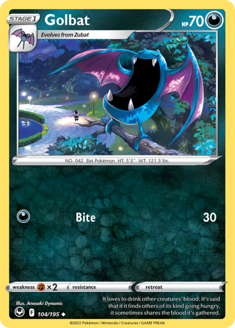 Golbat - SIT #104 - Reverse Holo