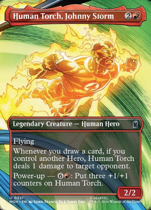Human Torch, Johnny Storm - MSH #321 - Foil